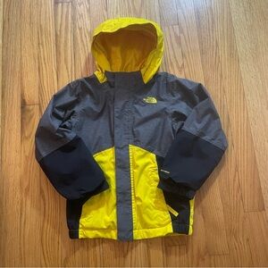 THE NORTH FACE TODDLER RAIN JACKET COAT Youth Kids Boys Size 6 6T - YELLOW GRAY